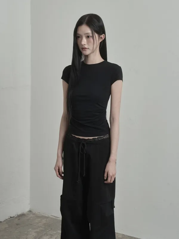 Drape Silket Top (black)