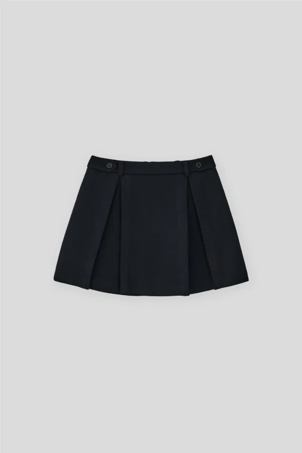 T/T Pin pleats skirt (black)