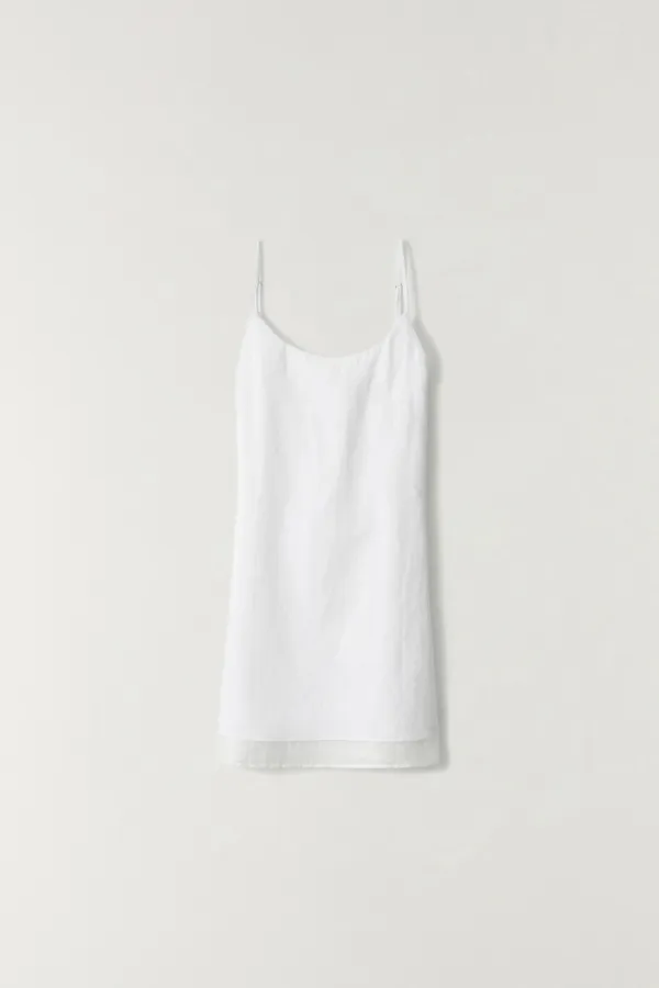린넨 레이어드 원피스 WHITE