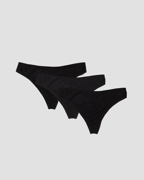 Pack - 3 Enna Thong (Black / black)
