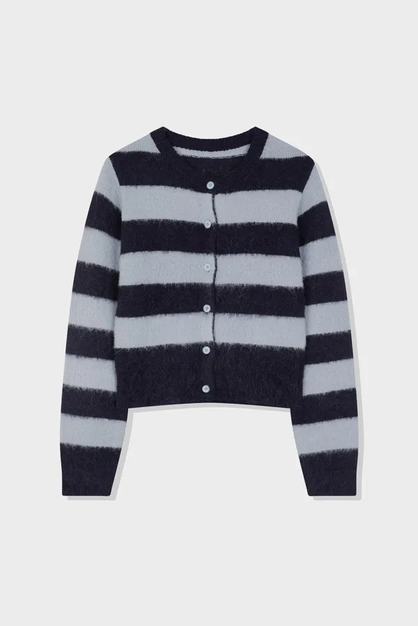 two tone cardigan - sky navy