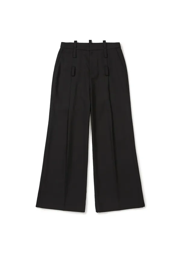 BELTED TAILORED TROUSERS (BLACK)