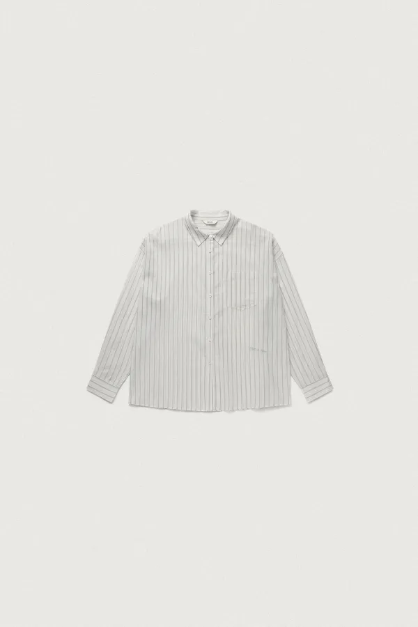 OVERSIZED STRIPED SHEER SHIRT