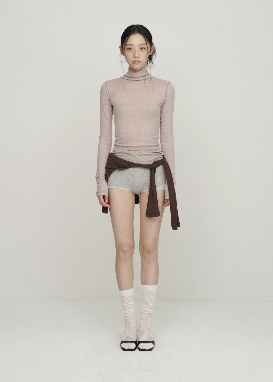 보헤미안서울 BASIC TENCEL TURTLE NECK T, LAVENDER 상품 이미지 2