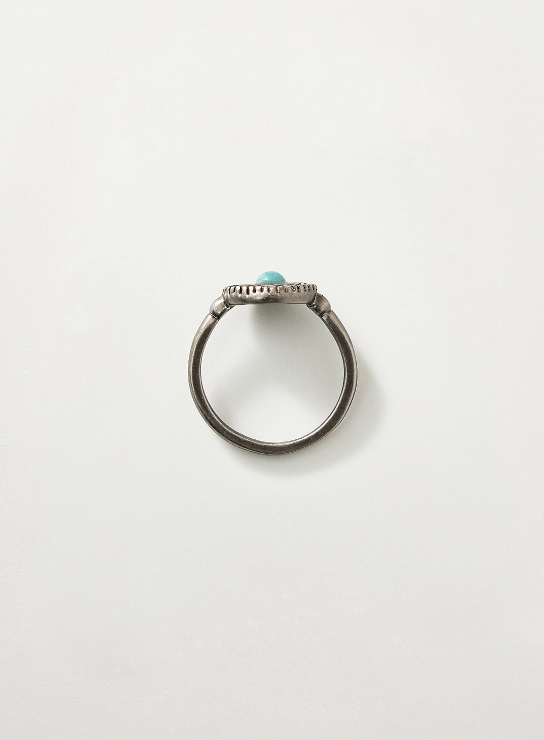 세터 [이민정 Pick] Sun Retro Synthetic Turquoise Ring - Silver 상품 이미지 2