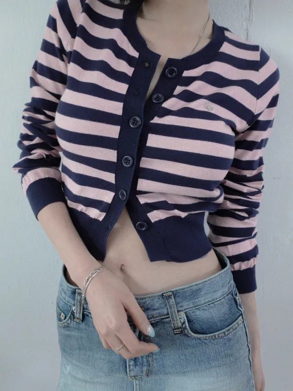 Vintage Stripe Knit Cardi