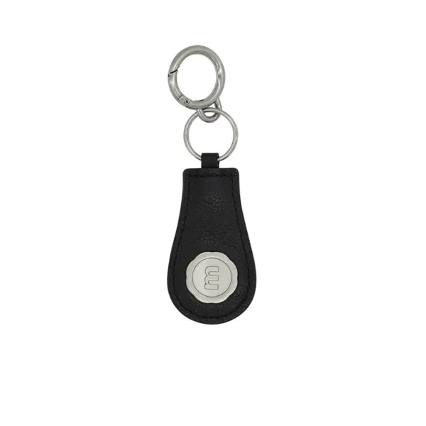 m silver logo keyring - black