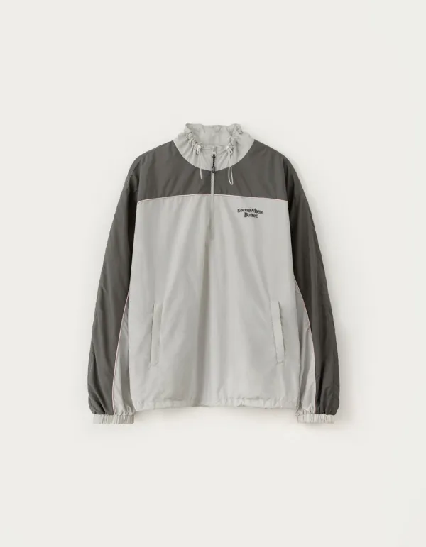 Kota Nylon Anorak - Light Grey/Charcoal