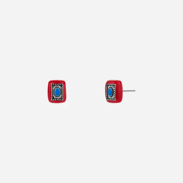block earrings-red