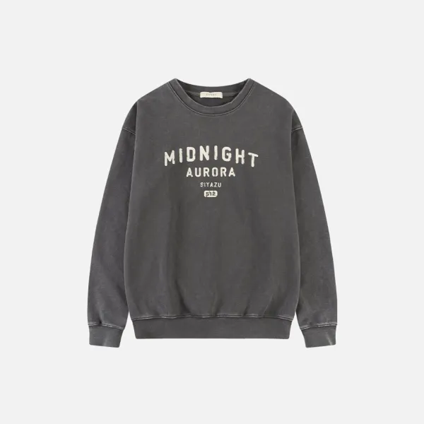 SITP5252 MIDNIGHT AURORA 맨투맨_Charcoal