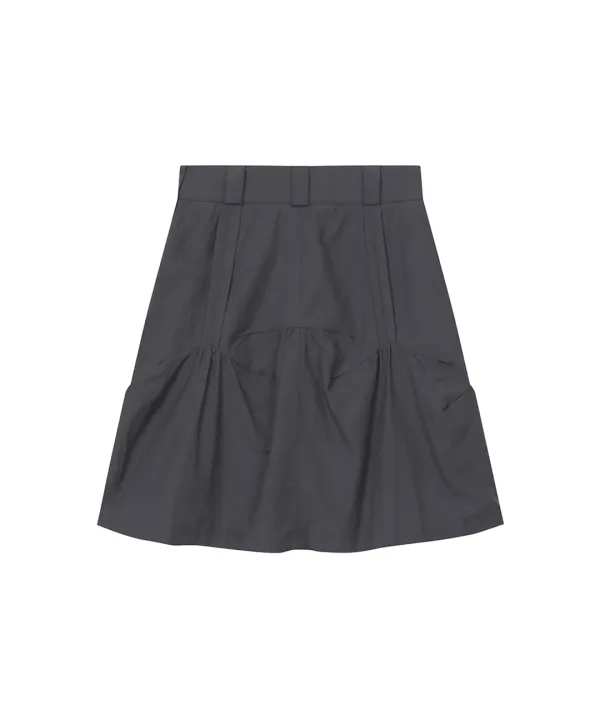 [레이 PICK] Slouchy balloon midi skirt CHARCOAL