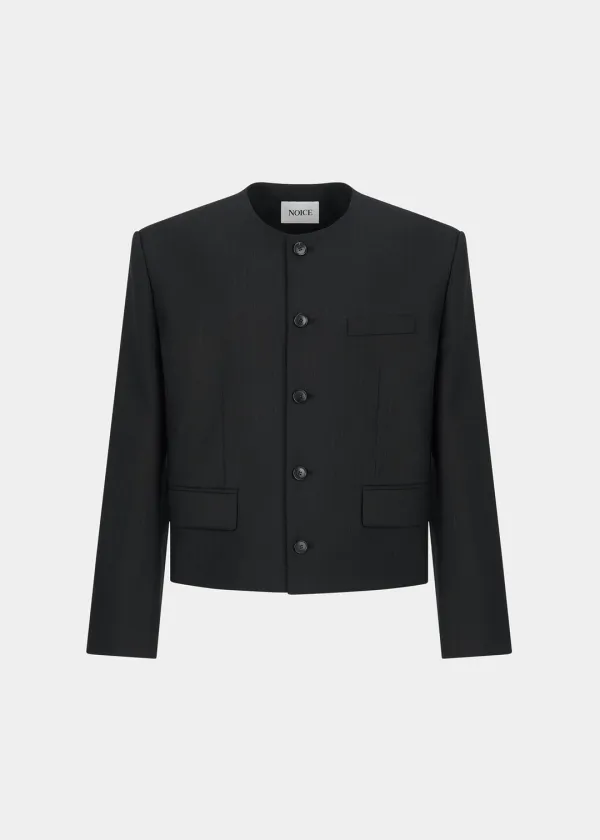 PURE COLLAR VERANO WOOL TAILORED JACKET - STRIPE