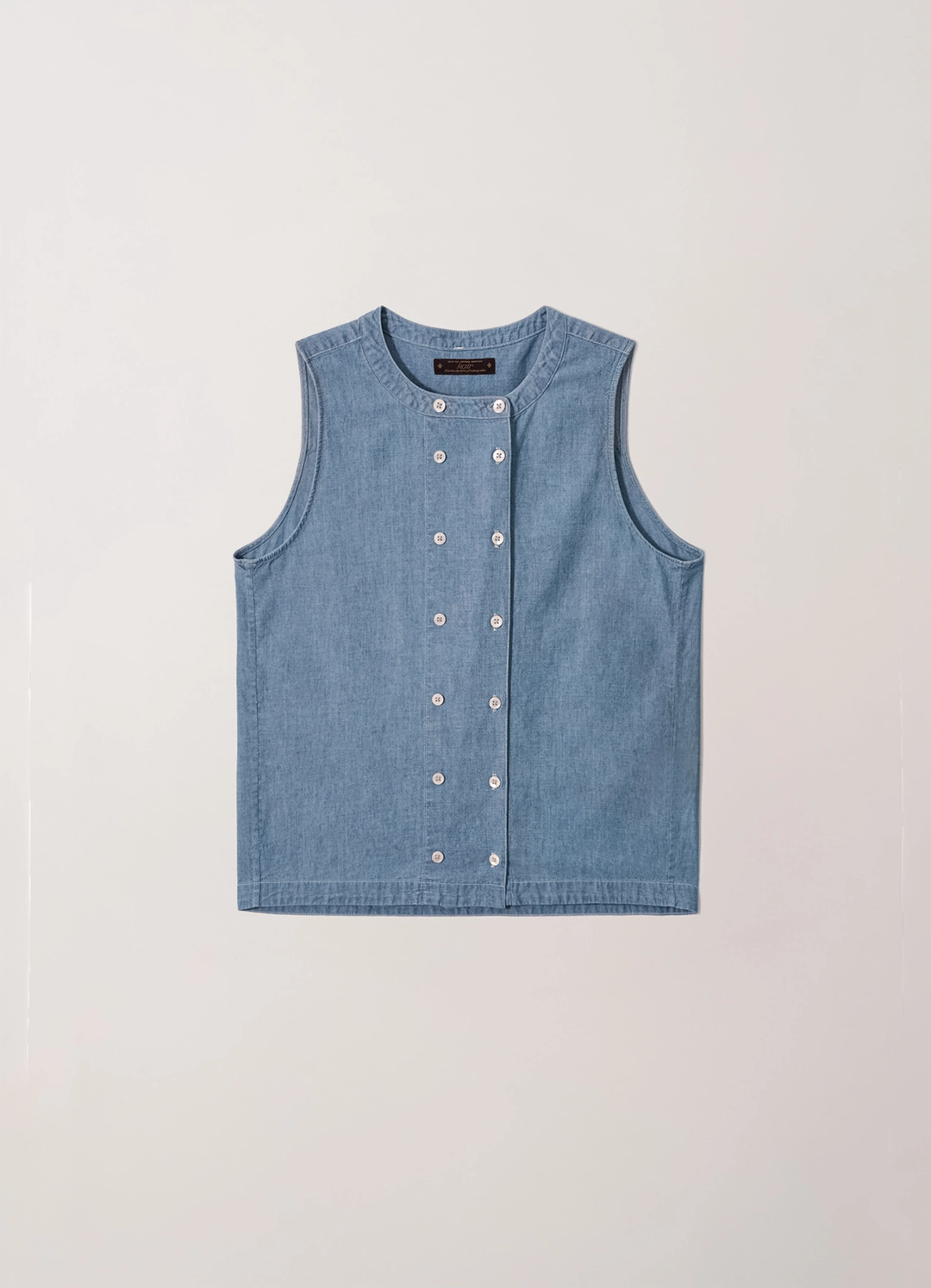 카이르 2nd / Double Chambray Blouse (Washed Blue) Fabric from Japan - Kair 상품 이미지 1