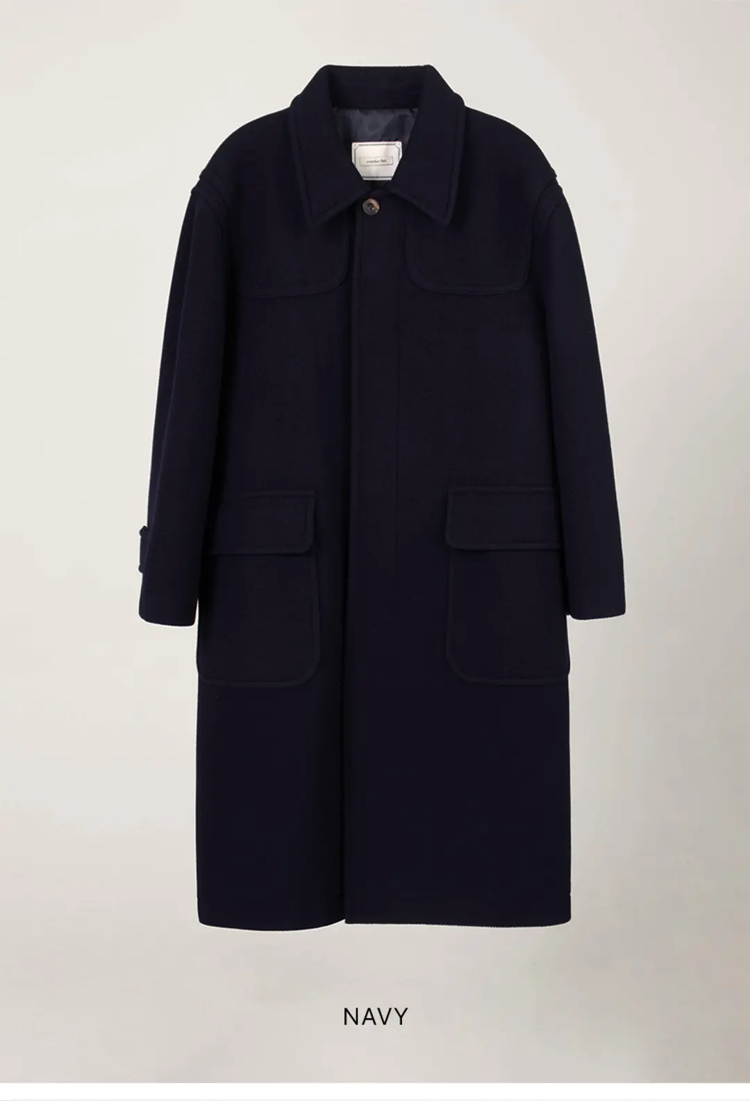 오버듀플레어 OUT POCKET WOOL MAC COAT_NAVY 상품 이미지 3