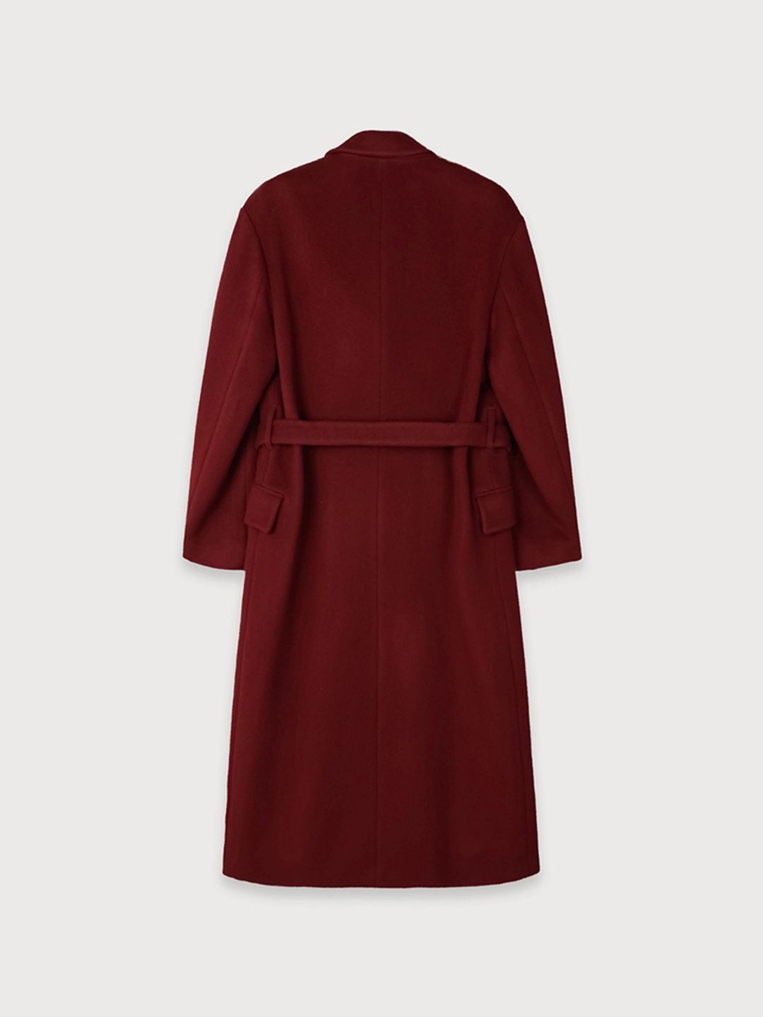 뮤제 [REFURB] LONDON Merino Wool Double Oversized Tailored Coat_Burgundy 상품 이미지 3