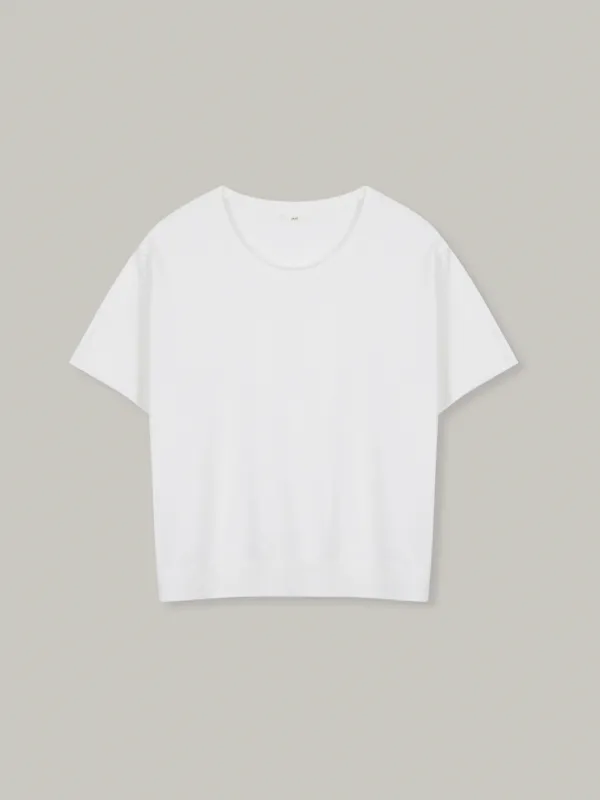 merino short sleeve pullover (ivory)