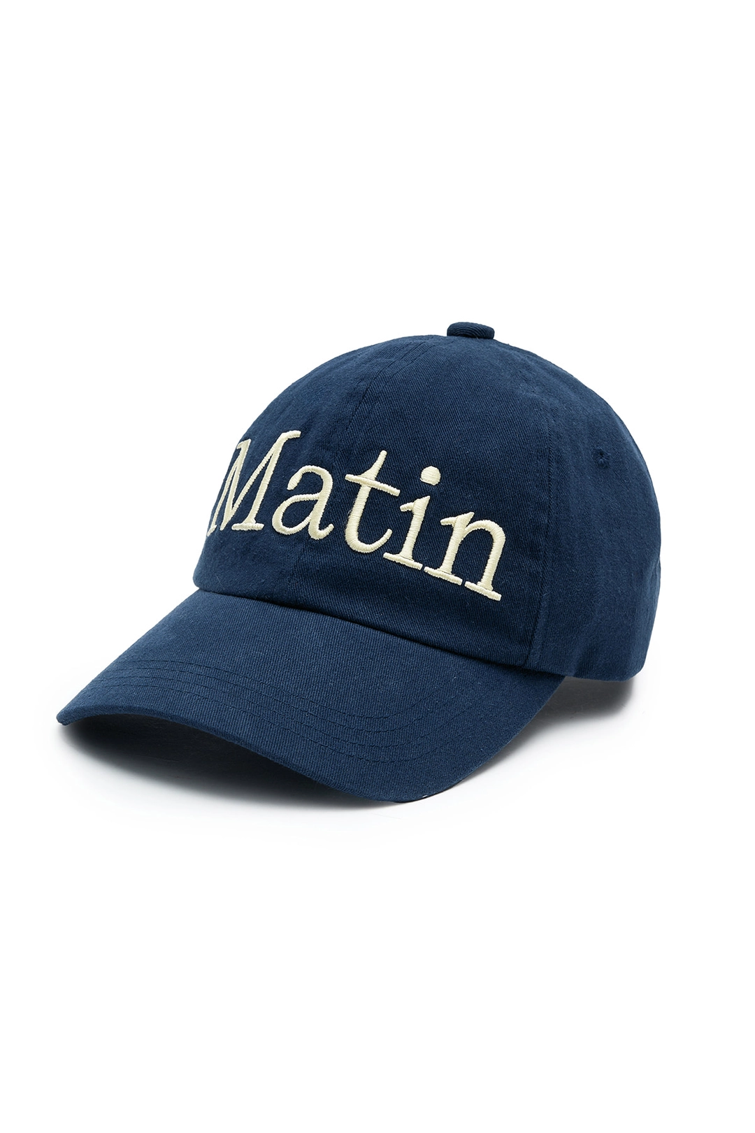 마뗑킴 MATIN LOGO STITCH BALL CAP IN NAVY 상품 이미지 2