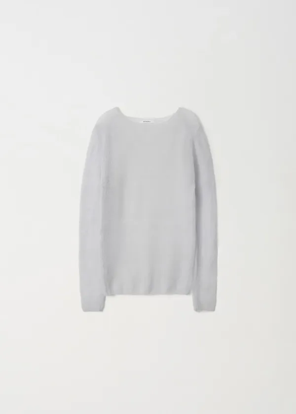 [2nd] Mohair Boat Neck Knit_Light Gray