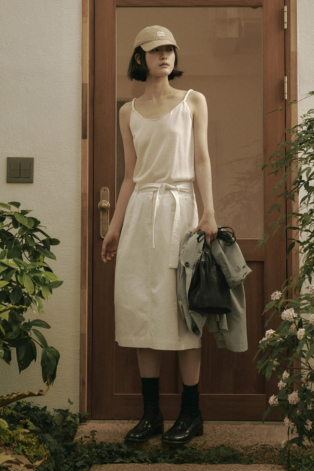 세이지먼트 CIRCE COTTON BELT SKIRT_CREAM 상품 이미지 2