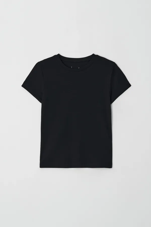 color half tee - black