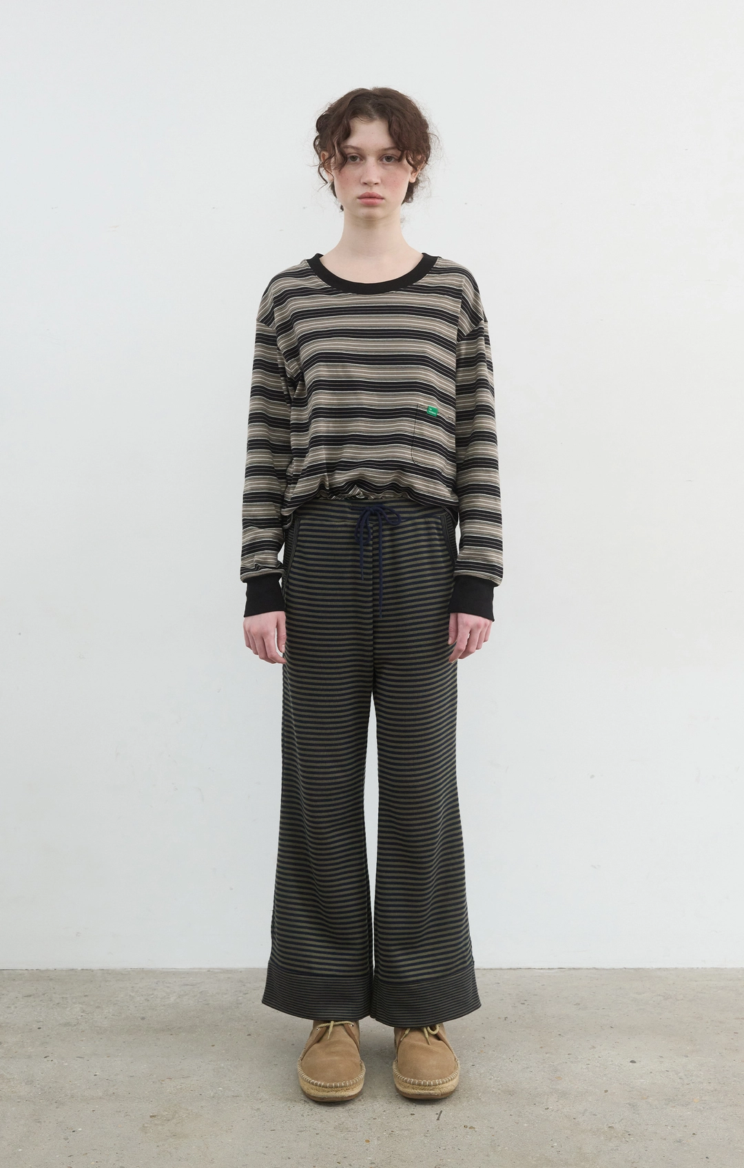 노컨텐츠 [09월 23일 예약발송] 403. Stripe Pocket Long T_Khaki 상품 이미지 2