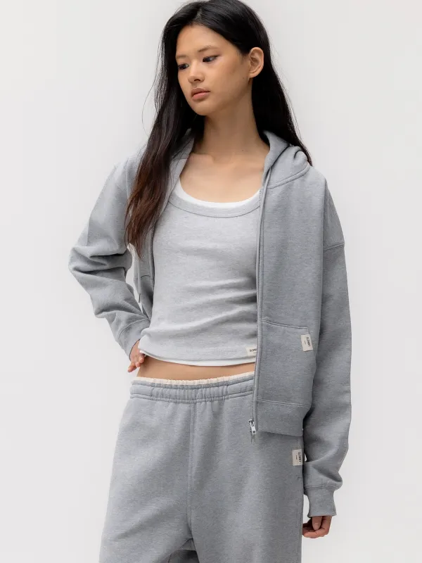 G STANDARD ZIP-UP HOODIE (MELANGE GRAY)