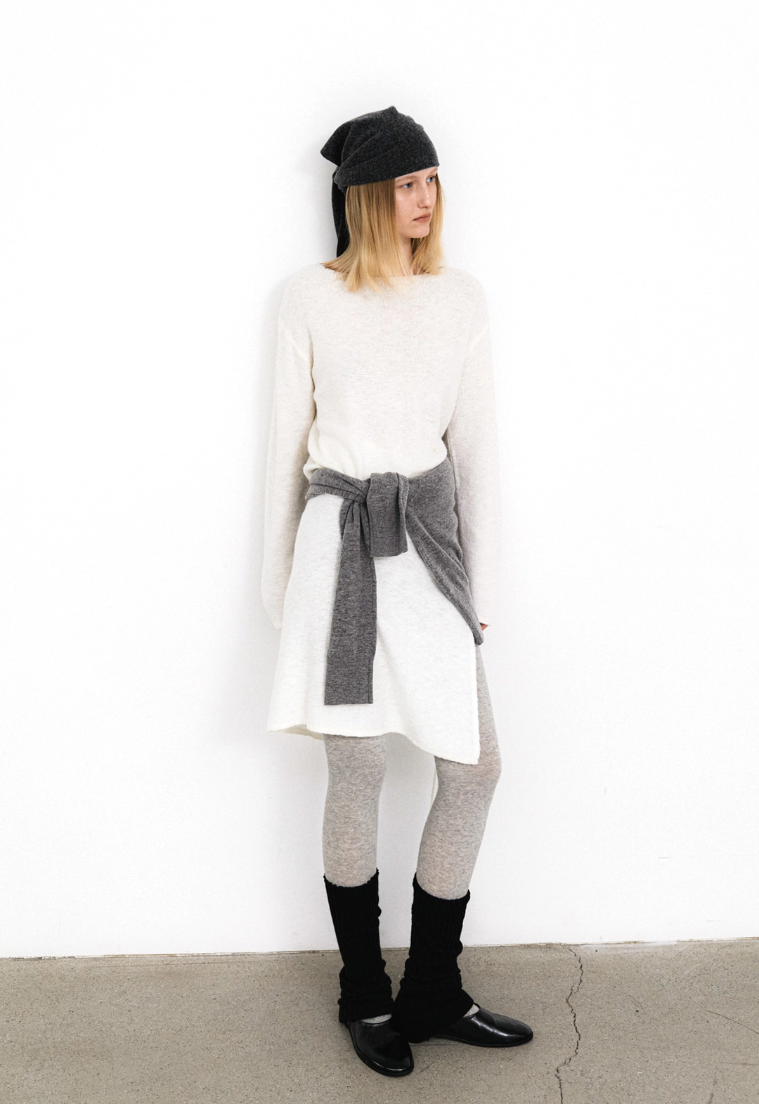아뜰리에 나인 (OP-6312)BOAT NECK WOOL KNIT TOP&SKIRT SET S 상품 이미지 3