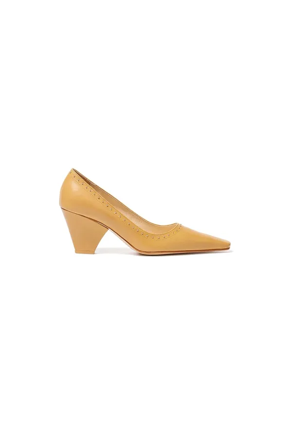 MINI STUD HEELS, BEIGE
