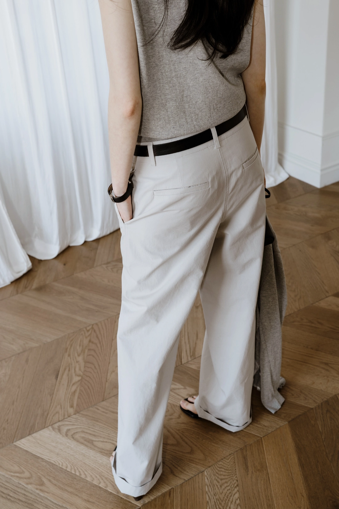 스앨더 46447_Cotton-Linen blend chino pants 상품 이미지 1