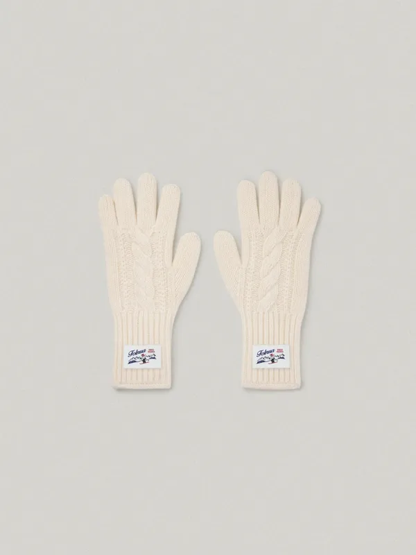 Talo Cable Gloves - Ivory탈로 케이블 글로브