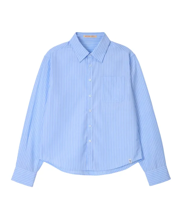 Standard Lauren Stripe Shirt-Blue
