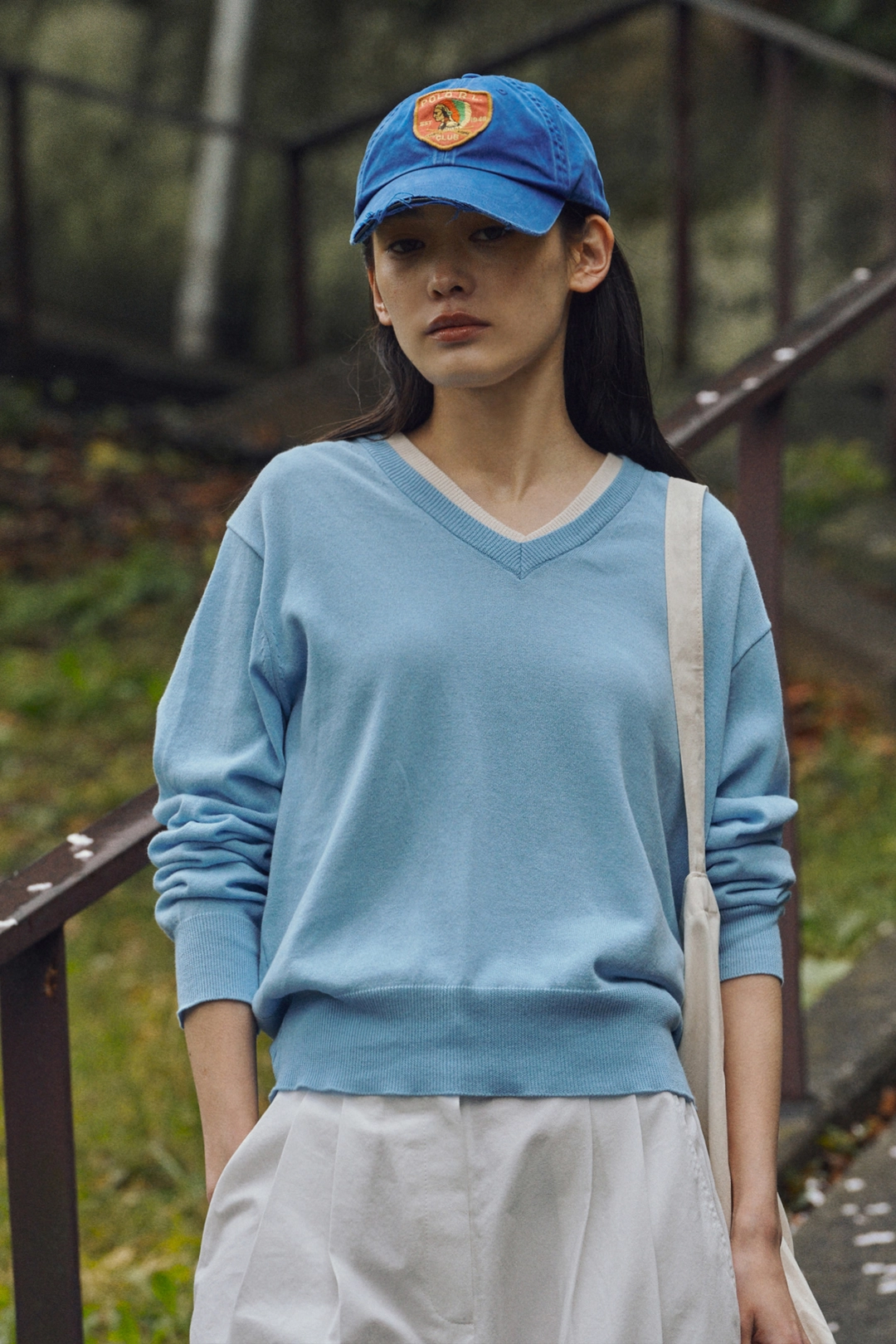 세이지먼트 BIAN V NECK KNIT_SKYBLUE 상품 이미지 2