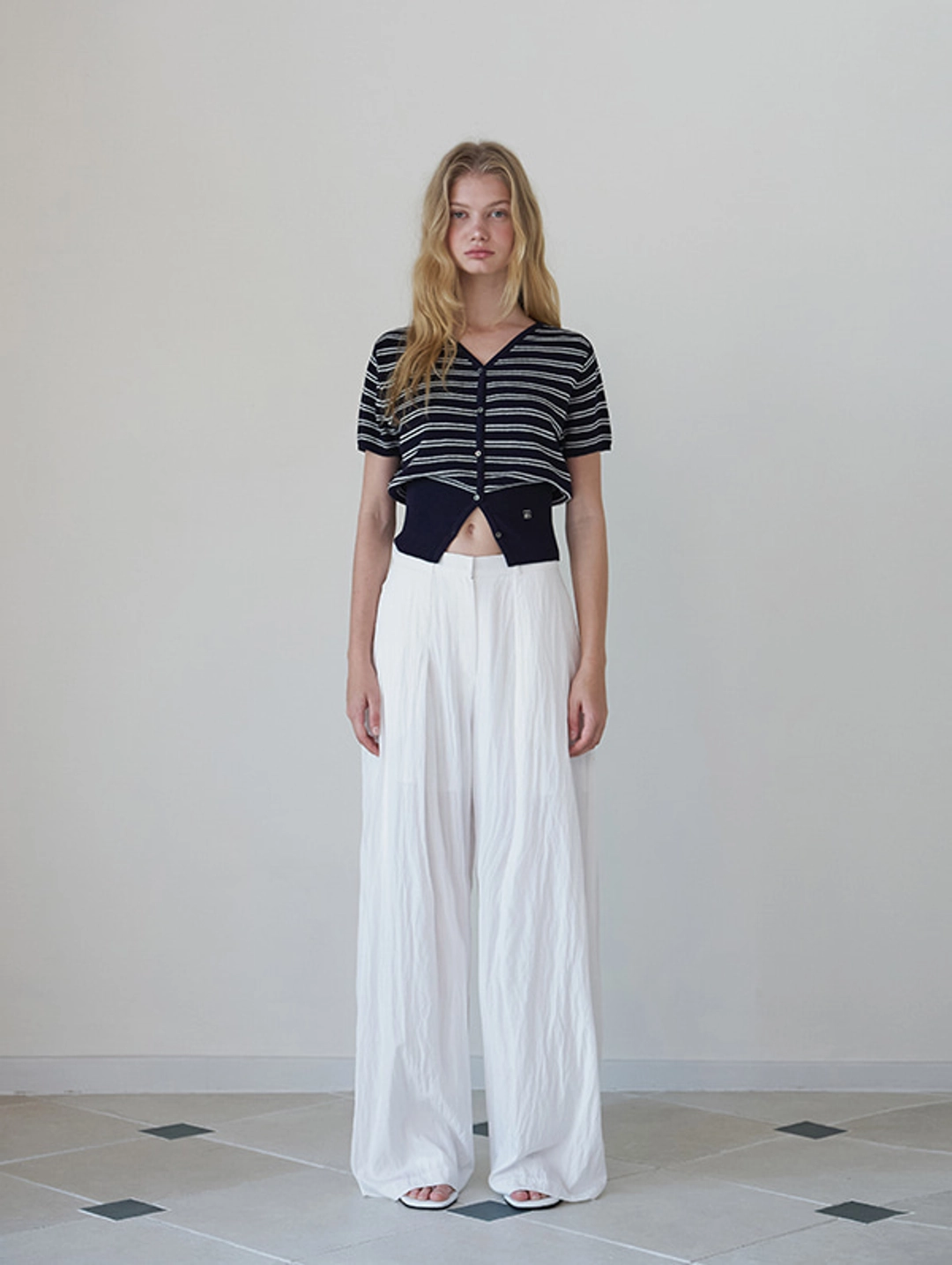 오디에스 Cove Structured Slacks (White) 상품 이미지 2