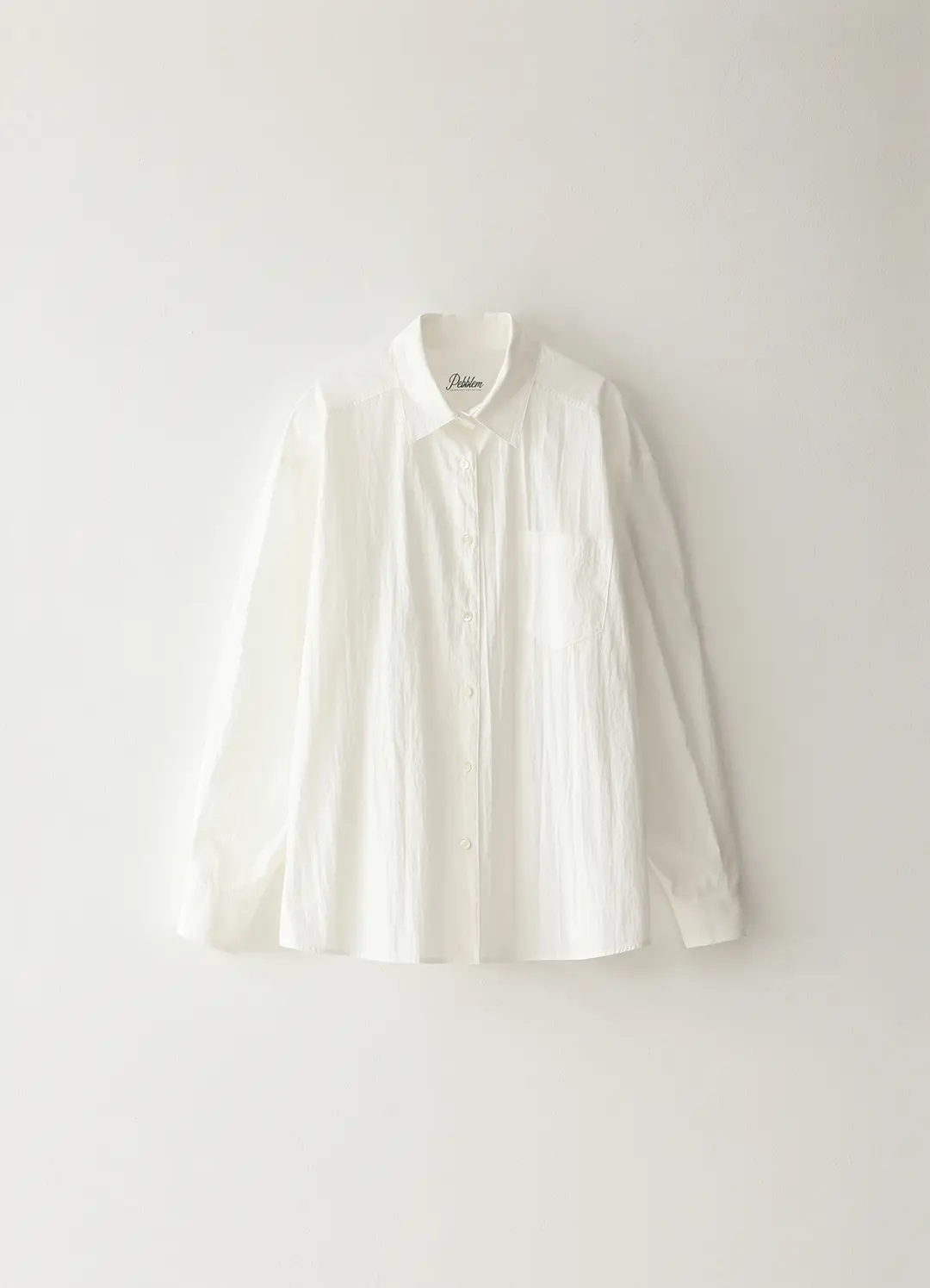 페블엠 4TH / One-pocket Basic Shirt - White 상품 이미지 1