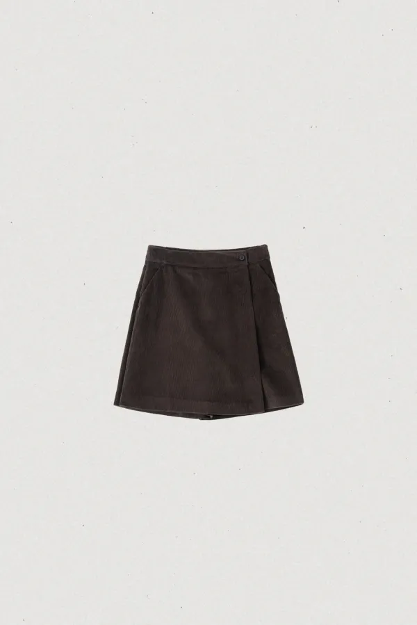 44229_Corduroy wrap skirt pants
