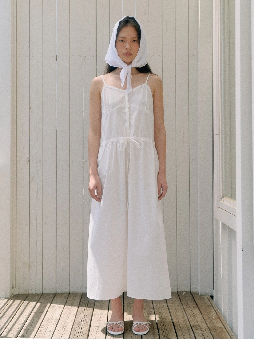 베이오드 Cotton string sleeveless dress_white 상품 이미지 2
