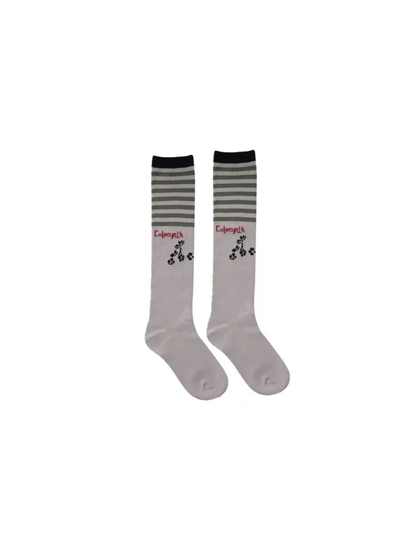 NERRA NEE SOCKS KHAKI STRIPE