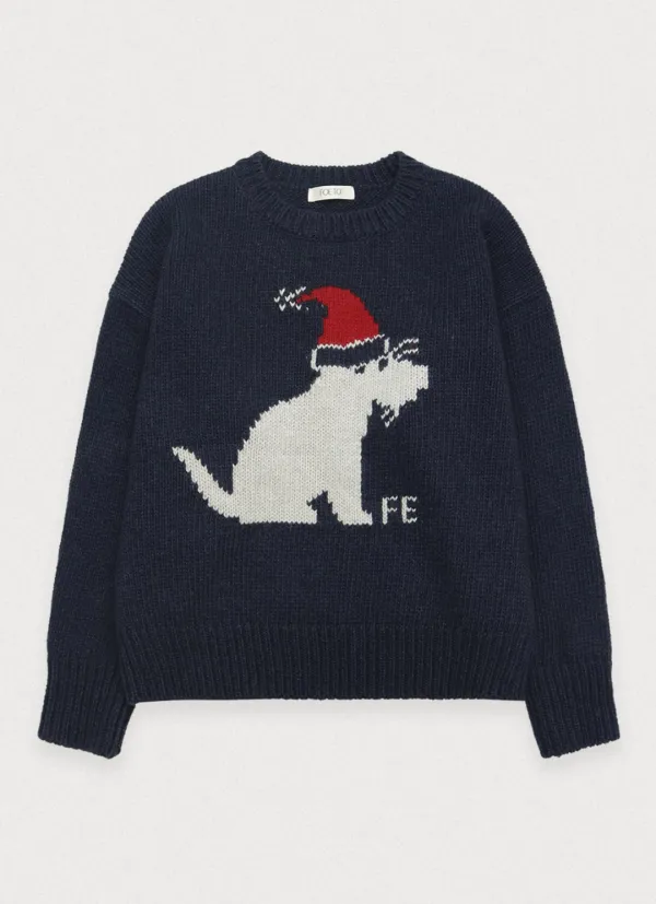 [2nd] Noel puppy mohair knit - navy
