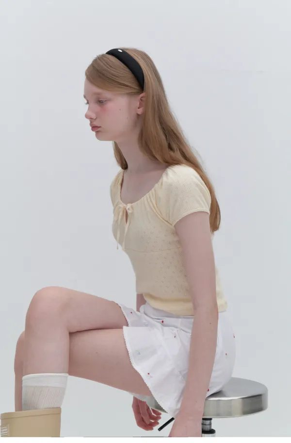 Jacquard Top (Cream)