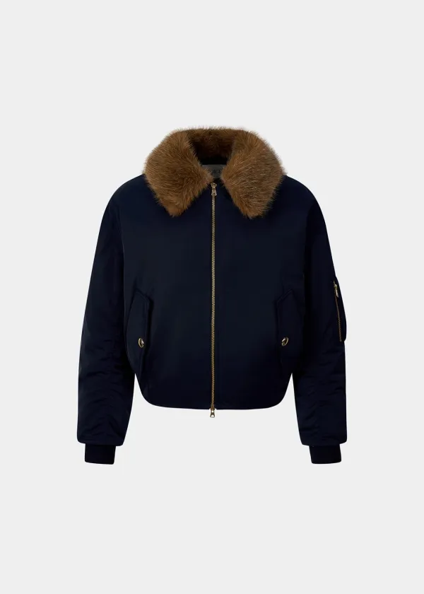 (UNI) AVIATOR PADDED JACKET - DARK NAVY