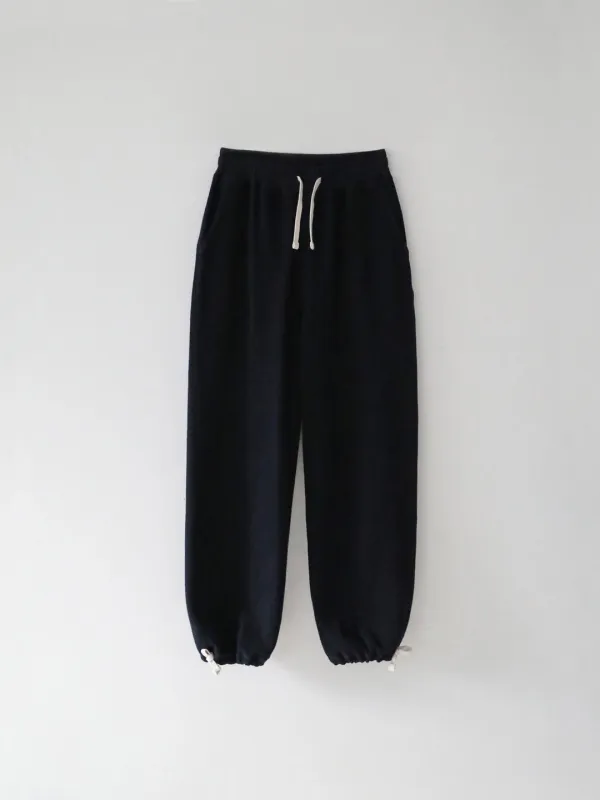 Drawstring Cotton Sweatpants (Navy)