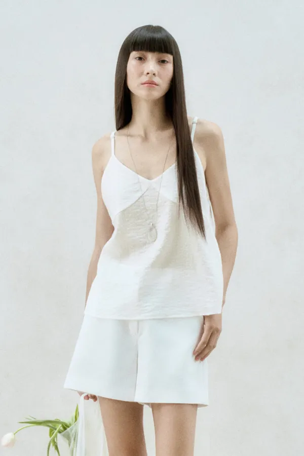 SILKY STRIPPED CAMI TOP