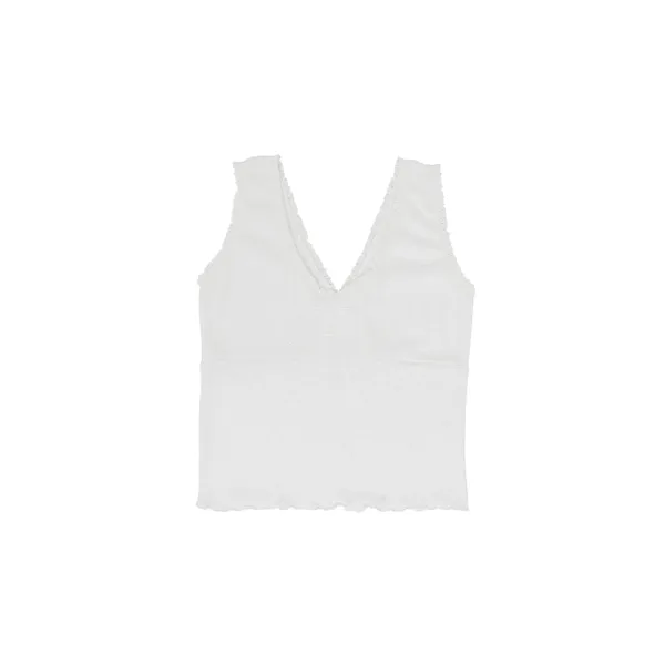 Eyelet Sleeveless Top (cloud white)