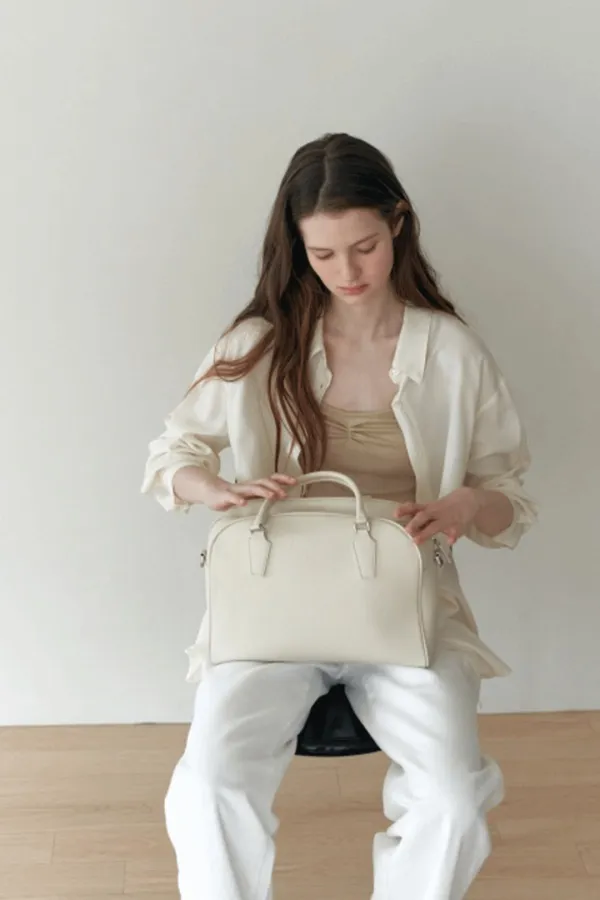 [3rd] Strap Boston Bag_Ivory