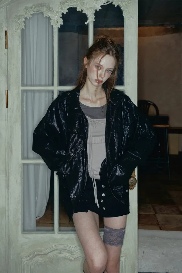 DUSK LEATHER JACKET black