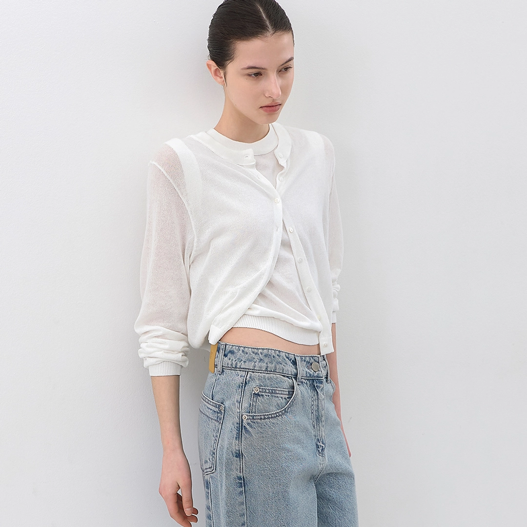 아뜰리에 나인 (CD-2268)AN WASHABLE UV-PRTECT TOP&CARDIGAN SET 상품 이미지 2