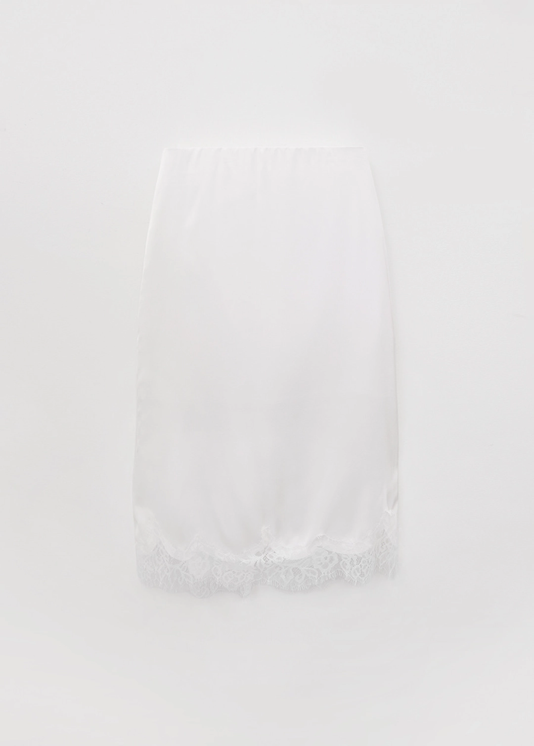 칙스라벨 리네 레이스 미디 스커트 - White 상품 이미지 1