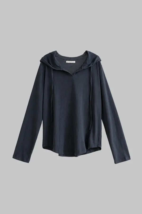 Layered Hood T-shirt (navy)
