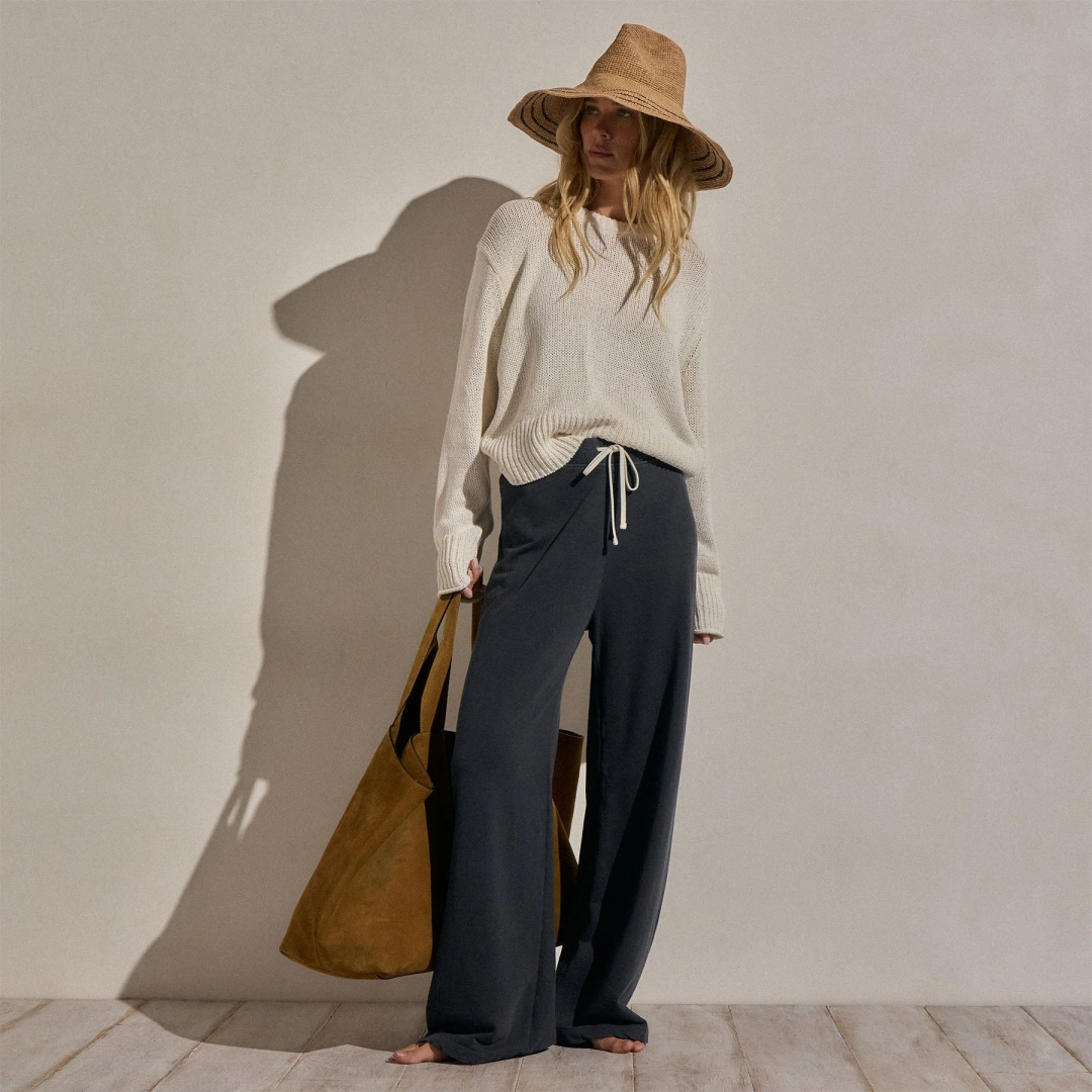 제임스펄스 Vintage French Terry Wide Leg Sweatpant - Blue Noir Pigment 상품 이미지 2