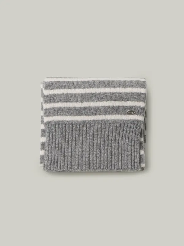 Hiver Stripe Muffler - Gray히버 스트라이프 머플러